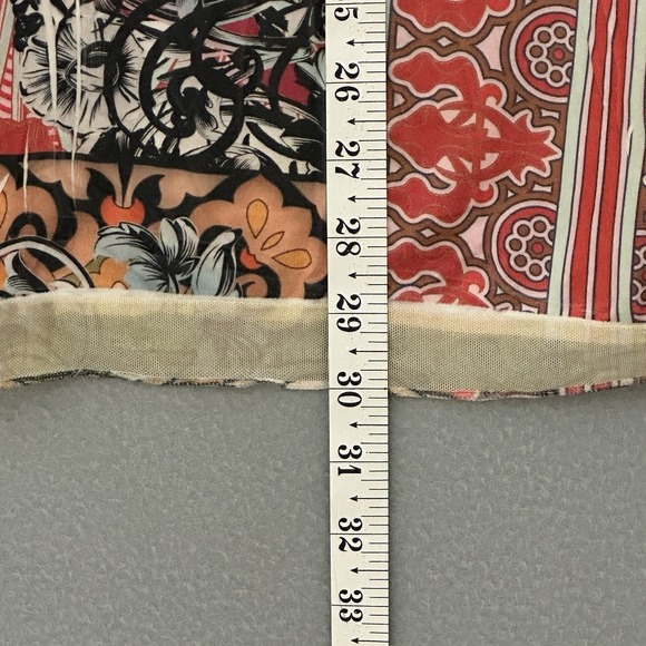 VTG Y2K Women Top XL Colorful Sheer Embroidered Artsy Fairy Boho Hippie Festival - Picture 10 of 13